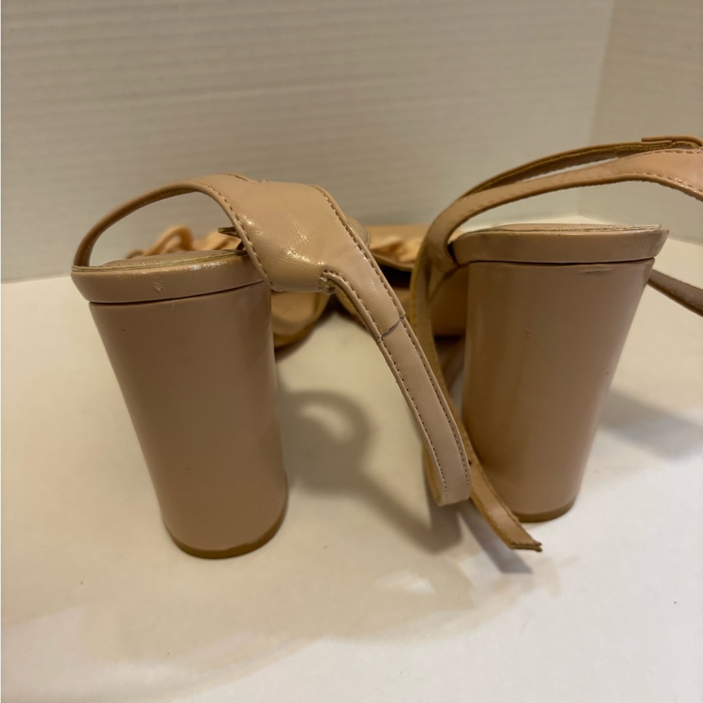 🔵Elegant Tan Block Heel Sandals - Picture 6 of 15